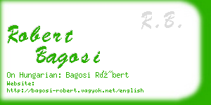 robert bagosi business card